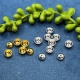 10 runde gewölbte Kappen 8mm mit Loch