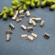 10 flache glatte Bandenden 8mm platin