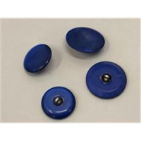 1 Knopf Kunststoff - Perlmutt blau