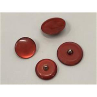 1 Knopf Kunststoff - Perlmutt rot