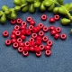 10gr. Glasperlen Großlochperlen 6mm rot