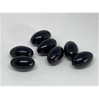 10 Acrylperlen Oliven schwarz glänzend