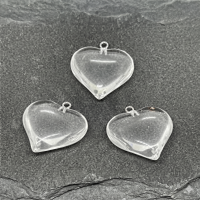 1 Anhänger Acrylherz  transparent