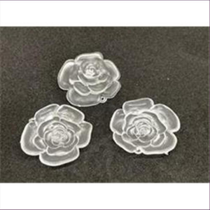 1 Anhänger Acryl Rosenblüte matt-transparent