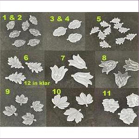 10 Acrylanhänger Blattform Blumenform