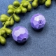 1 runde facettierte Acrylperle metallic lila