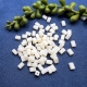 100 Acrylperlen Rechteck cremefarben