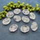 10 ovale Acrylperlen Oliven cristall