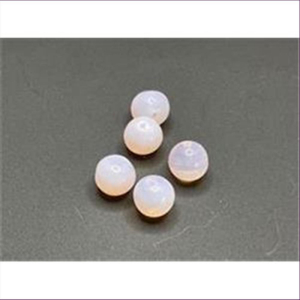 10 Glasperlen Endperlen 1-Loch-Perlen  rund rosa  8mm