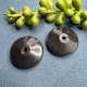 5 Acrylperlen flach rund Disc schwarz