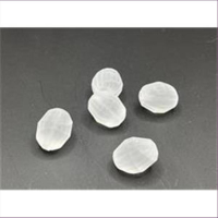 5 ovale unförmige Acrylperlen eismatt