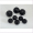 10 Acrylperlen rund mit Muster schwarz