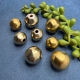 1 Acrylperlen mattgold "4"