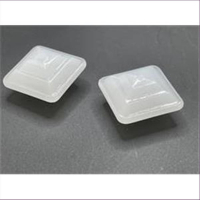 3 Acrylperlen weiß-transparent-matt