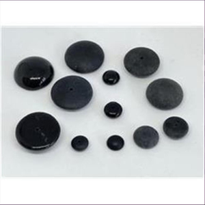10 Glasperlen Endperlen 1-Loch-Perlen schwarz