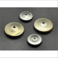 2 Acrylperlen  metallic Disc mattsilber