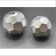 1 Acrylperle  metallic Discokugel klein mattsilber