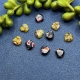 1 Glasherz 8mm Millefiore Herz Glasperle gelb