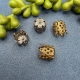 5 Perlkappen filigran 11x10mm antiksilber
