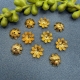 10 Perlkappen Blumenform 11,5mm vergoldet nickelfrei
