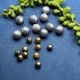 10 Acrylperlen rund metallic