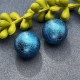 1 Acrylperle türkis Glitzer rund 24,5mm
