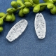 1 Acrylperlen Olive transparent mit Muster