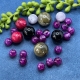 2 runde Acrylperlen 17,5mm schwarz
