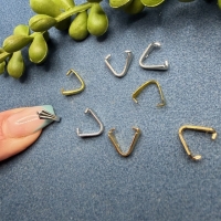 20 Collierteile Klemmteile goldfarbig gebeizt