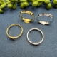 5 Fingerringe mit runder Klebeplatte 5mm