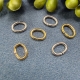 20 ovale Biegeringe 10,0x7,5x1,4mm silberfarbig