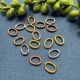 20 ovale Biegeringe 10,0x7,5x1,5mm silberfarbig