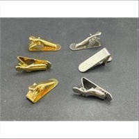 2 Kragenklemmen Klammern 22mm silberfarbig hellplatin...