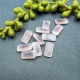 10 Bastelsteine rechteckig  16x8,3mm zart-lila