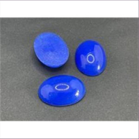 5 Bastelsteine oval 25x18mm blau