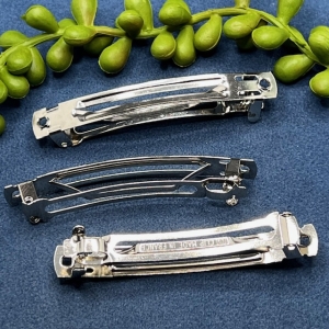 10 französische Patent-Haarspangen 60mm mit Zacke