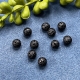 10 Filigranperlen 6mm schwarz