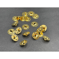 10 Klebeösen Klebeplatten 8mm goldfarbig