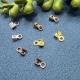 10 Endteile zum Quetschen 2-3,5mm altmessing bronze