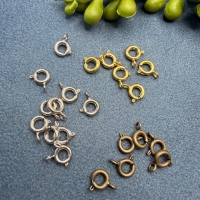 10 Springringe 6mm silberfarbig hellplatin