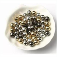50 runde Perlen 10mm versilbert