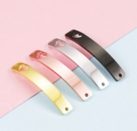 1 Verbindungsteil Zierteil Zwischenteil Herz rosegold