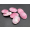 1 ovaler Cabochon Glasstein rosa 25x18mm