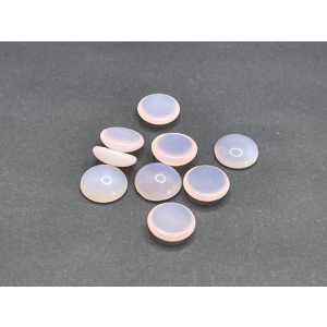 10 runde Bastelsteine Glassteine 12mm rosa