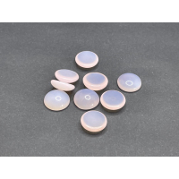 10 runde Bastelsteine Glassteine 12mm rosa