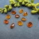 10 Glassteine oval geschliffen 10x8mm amber