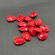 10 tropfenförmige Bastelsteine Glassteine rot 15x11,2mm