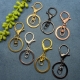 1 Schlüsselanhänger mit Carabiner altmessing