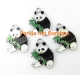 1 Anhänger Metall Panda Bambus