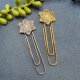 1 Büroklammer Lesezeichen 2 Orient-Blume antikgold